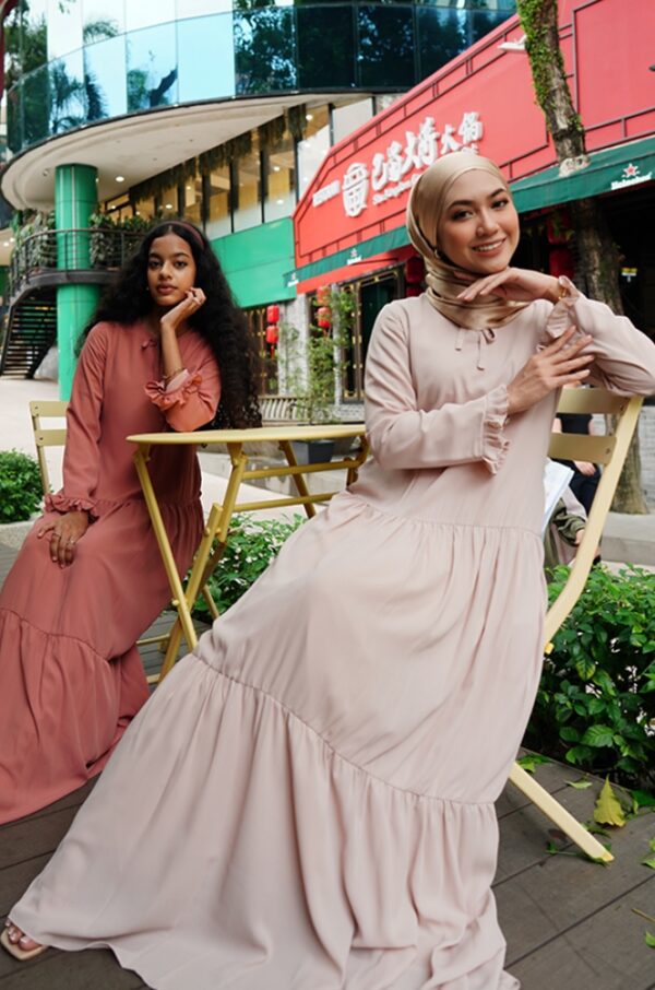 AMANI PLAIN DRESS (NUDE BROWN)