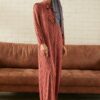 AGNES PRINTED DRESS (TERRACCOTTA )