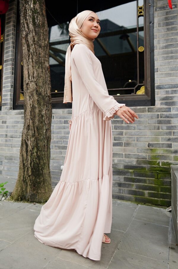 AMANI PLAIN DRESS (NUDE BROWN)