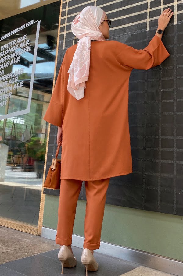 SELENA TUNIC SET (BRICK ORANGE)