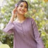 LORENNA TEXTURED KURUNG (PURPLE YAM)