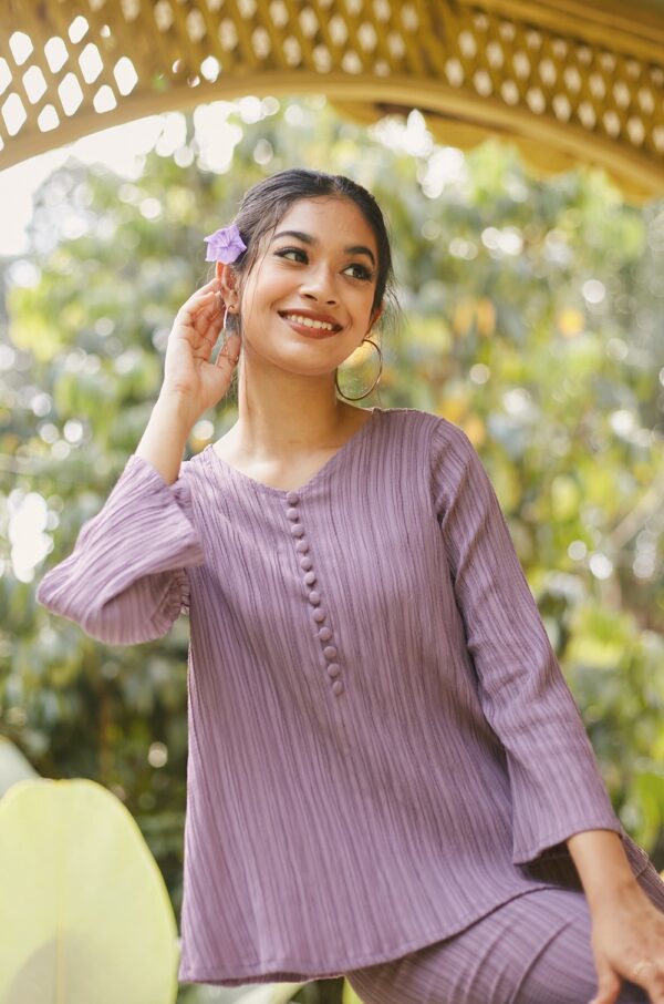 LORENNA TEXTURED KURUNG (PURPLE YAM)