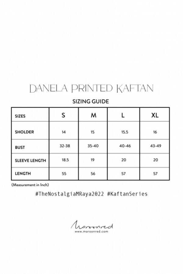 DANELA PRINTED KAFTAN (BLUISH GREY)