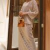 CAMILA PLEATED SET (CREAM/BLACK)