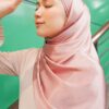 MEDYNA TEXTURE PLAIN SHAWL (CORAL BROWN)