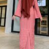CANDY STRIPED DRESS (DARK AMBER)