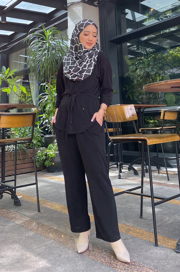 ELLA CASUAL SET (BLACK)
