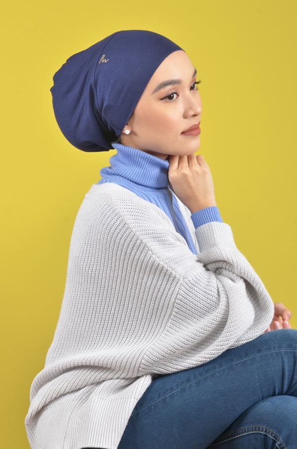 ROSSA SHAWL + AIRYN INNER + BOX (NAVY BLUE)