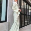 CANDY STRIPED DRESS (WHITE GRAPE)