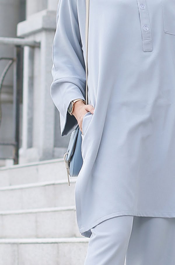 SELENA TUNIC SET (SMOKEY BLUE)