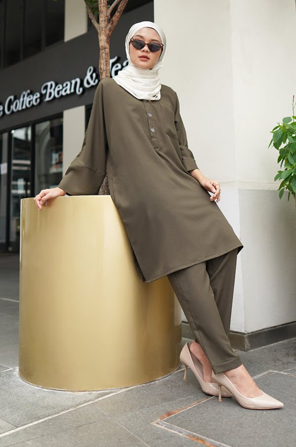 SELENA TUNIC SET (SEAWEED)