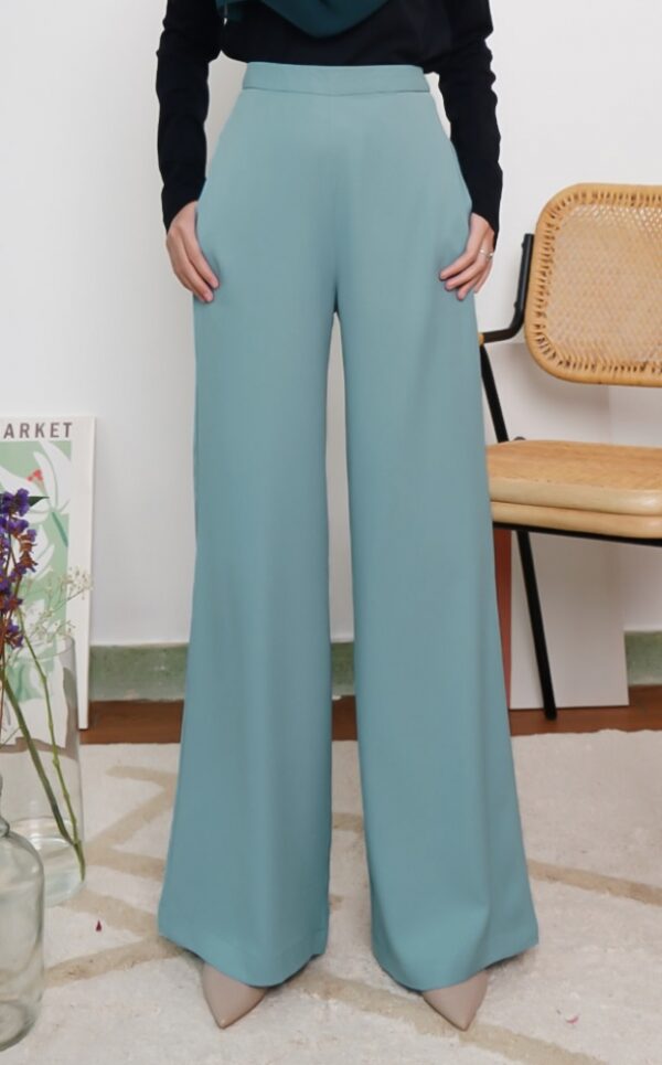 1 CASSIE PALAZZO PANTS (TURQUOISE)