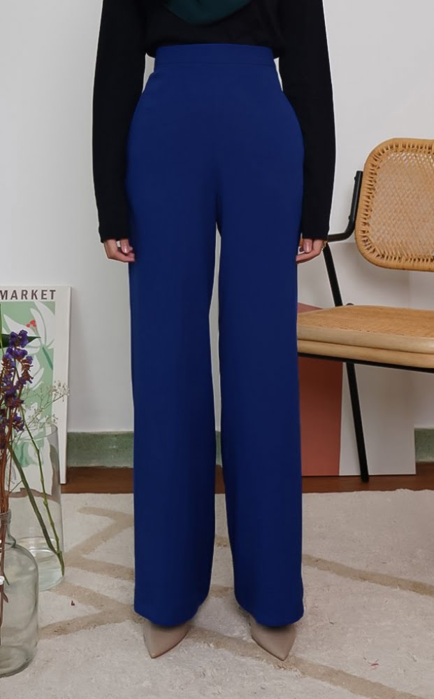 CASSIE PALAZZO PANTS (MARINE BLUE)