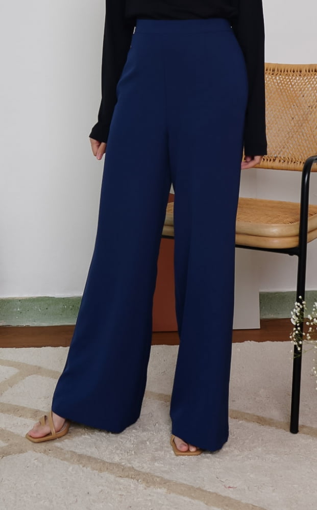 CASSIE PALAZZO PANTS (NAVY BLUE)