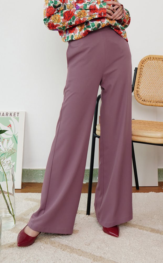 CASSIE PALAZZO PANTS (MANGOESTEEN PURPLE)