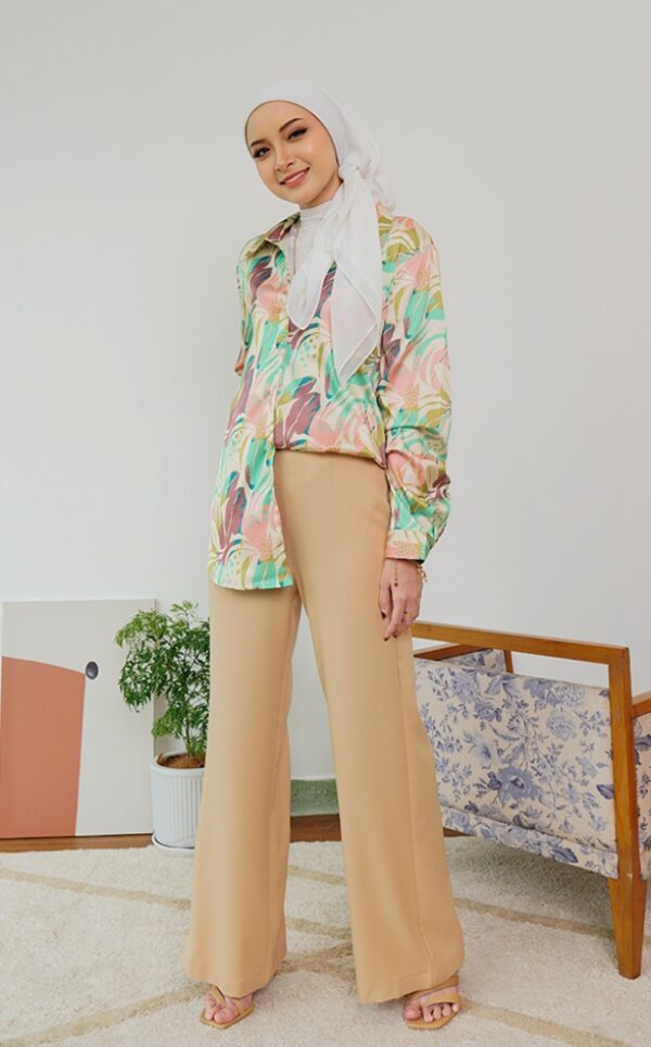 FLORAL PRINTED SHIRT (CREAM MAGENTA)
