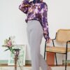 FLORAL PRINTED SHIRT (PURPLE)