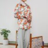FLORAL PRINTED SHIRT (WHITE ORANGE)