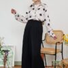 FLORAL PRINTED SHIRT (WHITE BLACK)