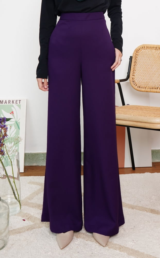 CASSIE PALAZZO PANTS (PURPLE)