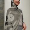 GHANIA PRINTED SHAWL (GREY)