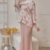 POPPY FLORAL KURUNG (PALE PINK)