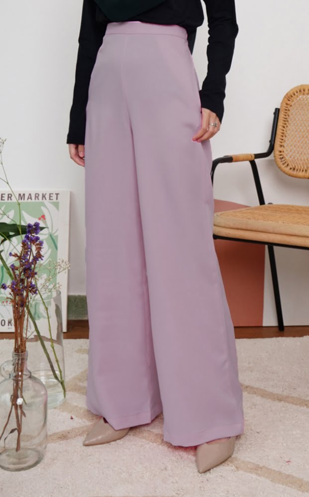 CASSIE PALAZZO PANTS (LILAC)
