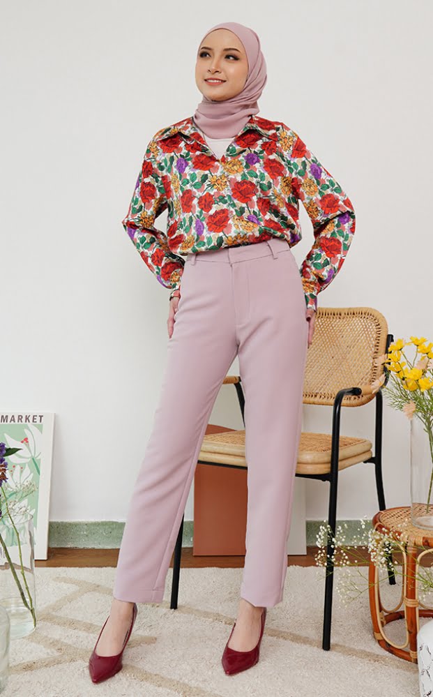 ELLIE SLIM PANTS (DUSTY PINK)