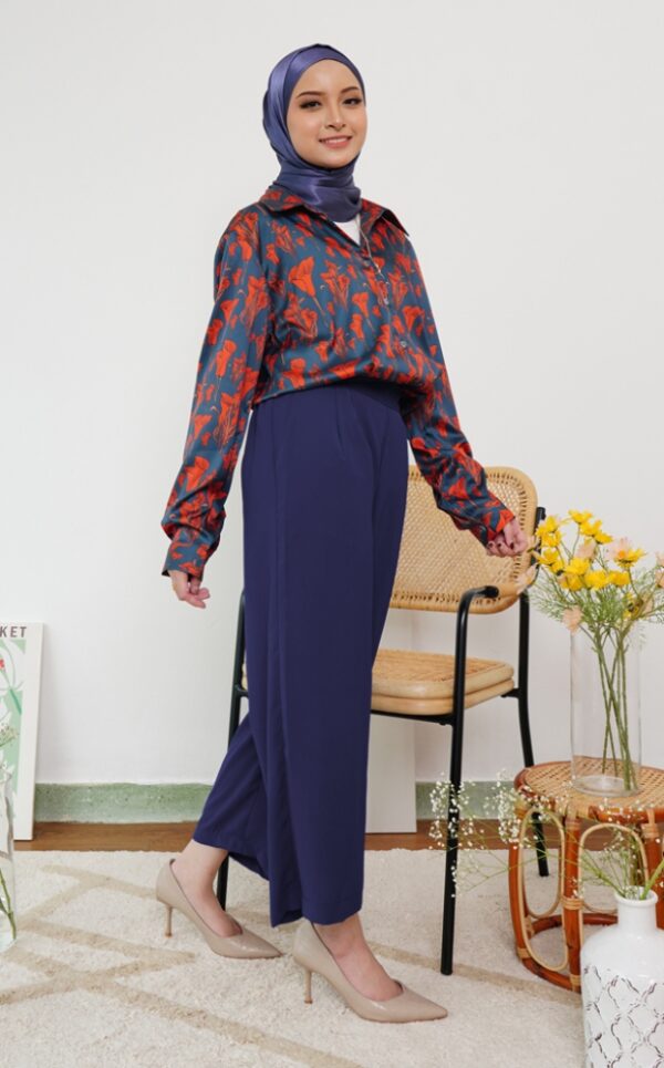 ADORA WIDE LEG TROUSERS (NAVY BLUE)