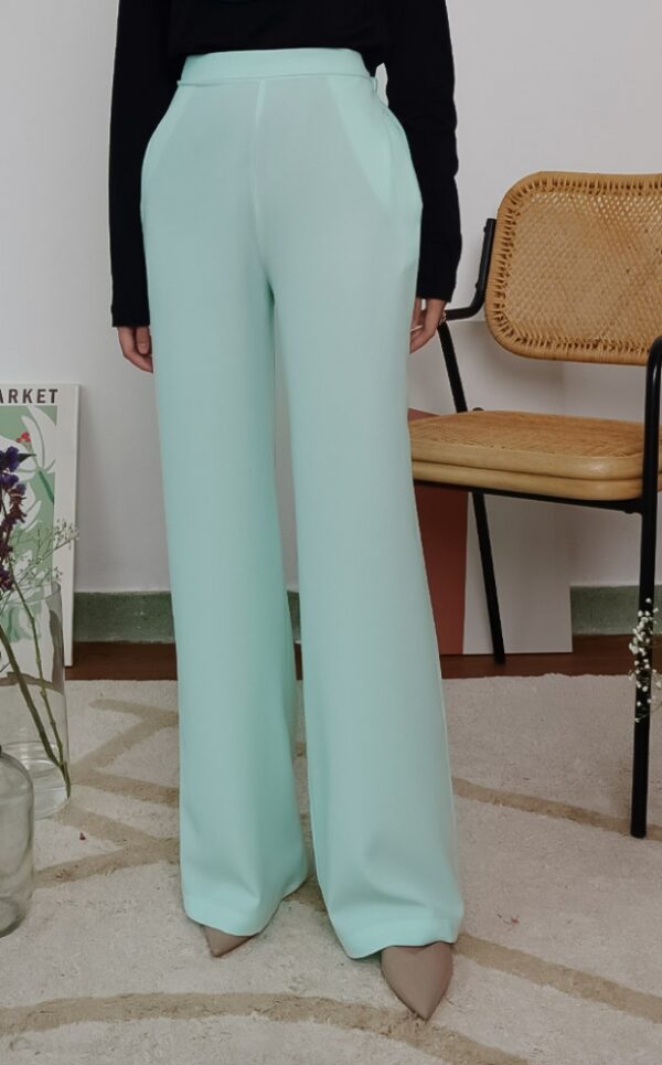 CASSIE PALAZZO PANTS (LIGHT MINT GREEN)