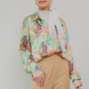 FLORAL PRINTED SHIRT (CREAM MAGENTA)