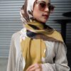 GHANIA PRINTED SQUARE (BROWN MUSTARD)