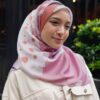 GHANIA PRINTED SQUARE (PINK PURPLE)