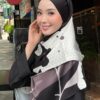 GHANIA PRINTED SHAWL (BLACK)