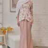 POPPY FLORAL KURUNG (PALE PINK)