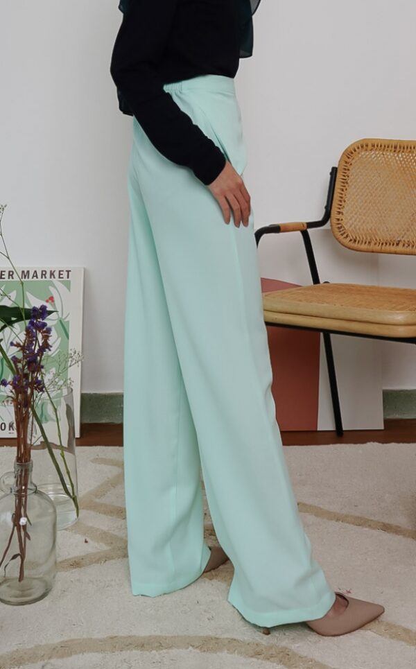 CASSIE PALAZZO PANTS (LIGHT MINT GREEN)
