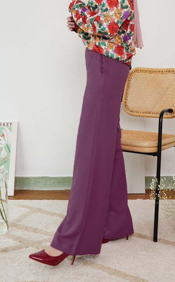 3 CASSIE PALAZZO PANTS (PLUM)