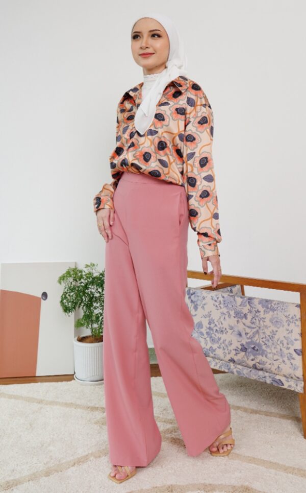 3 CASSIE PALAZZO PANTS (CORAL SALMON)