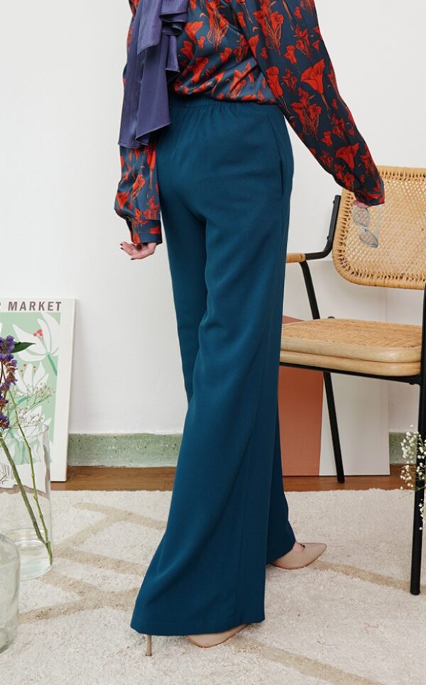 3 CASSIE PALAZZO PANTS (DARK TURQUOISE)