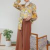 FLORAL PRINTED SHIRT (NUDE YELLOW)