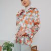 FLORAL PRINTED SHIRT (WHITE ORANGE)