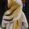 GHANIA PRINTED SQUARE (BROWN MUSTARD)