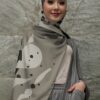 GHANIA PRINTED SHAWL (GREY)