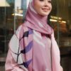GHANIA PRINTED SHAWL (PINK PURPLE)