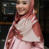 GHANIA PRINTED SHAWL (CORAL PINK)