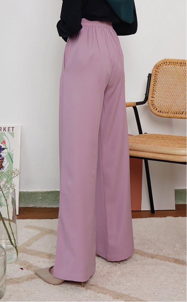 CASSIE PALAZZO PANTS (DULL PINK)