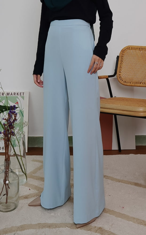 CASSIE PALAZZO PANTS (MINT BLUE)