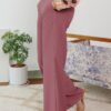 4 CASSIE PALAZZO PANTS (DARK CORAL)