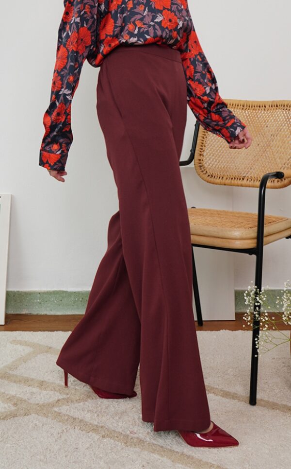 CASSIE PALAZZO PANTS (WINE)