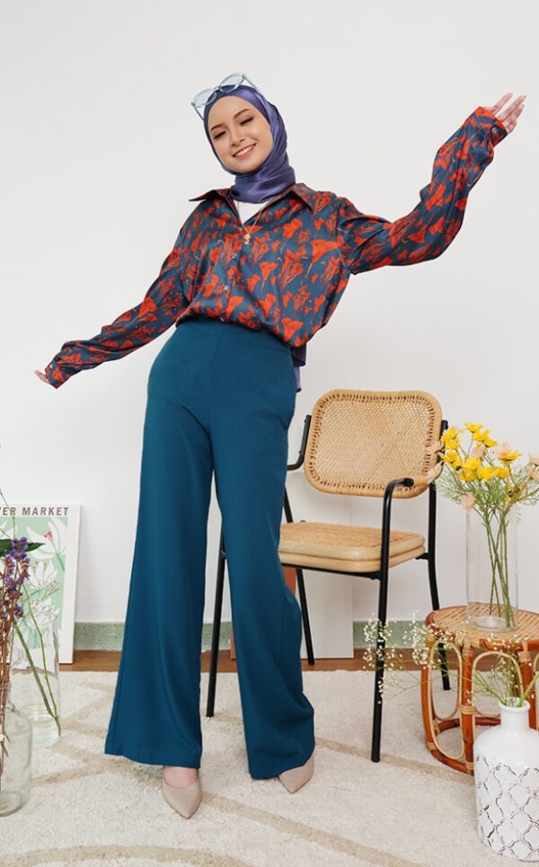 4 CASSIE PALAZZO PANTS (DARK TURQUOISE)